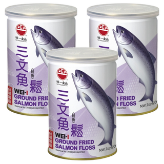 味一 鮭魚鬆 罐裝外包裝 香味濃郁 成分單純, 200g, 3罐