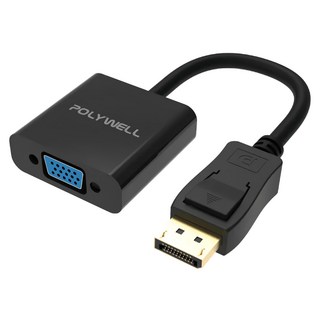POLYWELL 寶利威爾 DP-VGA FHD 1080P 訊號轉換器, PW15-T04-A007, 1個
