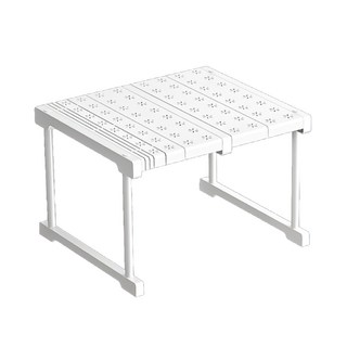 小麥購物 伸縮分層隔板 B089 37~48 x 42 x 32cm 1276g, 1個, 白色