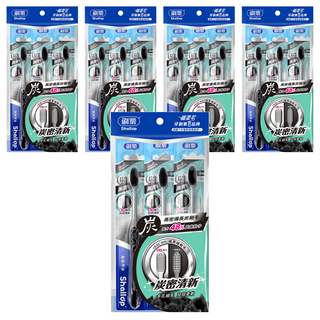 Shallop 刷樂 炭密清新牙刷, 3支, 5包