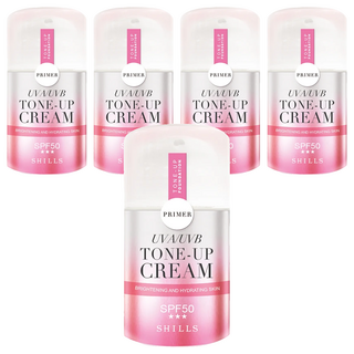 SHILLS 舒兒絲 仙氣濾鏡UV裸光素顏霜 SPF50★★★, 提亮膚色, 輕透保濕全日控油, 40ml, 5件