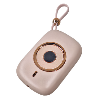 HANG 自帶線36W行動電源 Type-C孔 10000mAh LED電量顯示器, PD9, 粉色