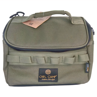 OWL CAMP 調味收納盒 防水防漏味 耐磨耐用防潑水CORDURA布料, 軍綠色, 1個