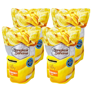 Bangkok Banana 曼谷香蕉脆片 原味, 70g, 4包