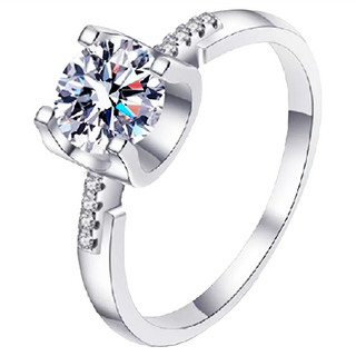 CF Diamond 女戒 莫桑鑽 觸及真心 閃耀奪目光彩動人, 1克拉, A0301