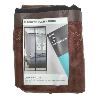 FANCY LIFE 磁吸防蚊門簾 加密網紗 更小網眼防止小蟲入侵, 咖啡色