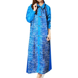 TDN RACING 飛躍側開背包雨衣 超大背包空間 速乾表布 隱藏式雨帽設計, 海藍色, 加長型(135 x 51cm)