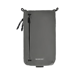 SwitchEasy 魚骨牌 MAGEASY Phone Sacoche 手機掛繩隨行包 水泥灰，簡約時尚，多功能收納，輕巧隨行, 1個, 185 x 108 x 32 mm