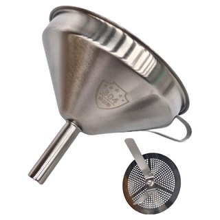 304不銹鋼有網的漏斗 寬口過濾油錐形漏斗 大號 適用於油/酒/醋, D259, 1個