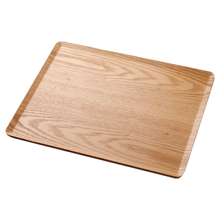 HIKARI 日光生活 森木作托盤 W079 木質餐盤 居家生活用品, 中(28 x 19.5 x 1cm), 1個