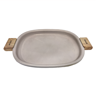 apex Innovation 麥飯石不沾煎烤盤 加厚鍋底 優雅白 1.2kg, 34cm, 1個