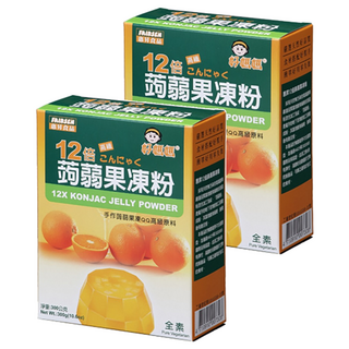 FAIRSEN 惠昇食品 好媽媽 12倍蒟蒻果凍粉, 優質凝膠 口感滑嫩有彈性 富含膳食纖維 全素可食 清爽易飽足, 300g, 2盒