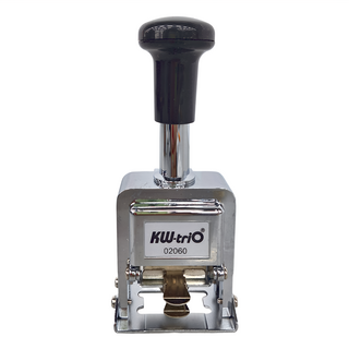 KW-triO 堡勝企業 6位數自動號碼機, 自動回墨毛氈設計, 粉末冶金壓鑄成型, 固定及流水號多變化數字組合, 1個