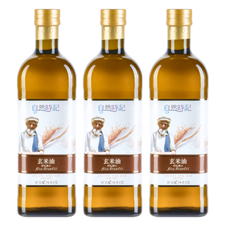 Nature Time 自然時記 玄米油, 3瓶, 1L