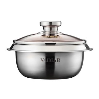 VAIMAR 隱藏主廚 全三層 IH不鏽鋼 韓式釜鍋, 16cm, 銀色, 1個