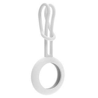 UniSync AirTag 追蹤定位防丟 經典素色矽膠吊飾保護套, 1個, 白色