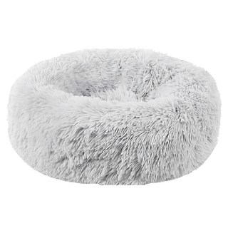 寵物用圓形毛窩, 直徑80cm, 淺灰色, 1個