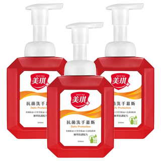 美琪 抗菌洗手慕斯, 500ml, 3瓶