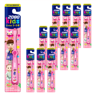 2080 Kongsuni 兒童牙刷 3-5歲適用 顏色隨機 12支, 1入