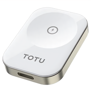 TOTU 拓途 鋅系列 攜帶型磁吸無線充電器, 適用於Apple Watch 3~9代 Ultra系列, Lightning母, Apple Watch 全系列, 白色, 1個