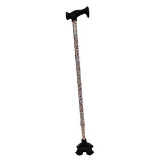 Nova 光星 大底座 四腳拐 四點手杖, 點點滴滴 白色 + 黑色, 1支