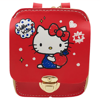 Hello Kitty 凱蒂貓 日式背包零錢包 PU材質, 紅色, Mini