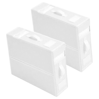 立體可堆疊式布藝收納箱 F0679-01, 白色, 2個, 40 x 33 x 2cm