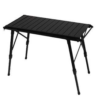 E.C outdoor 超輕量 IGT鋁合金折疊蛋捲桌可伸縮 附皮革掛鉤, 300 x 300 x 450mm, 300mm, 黑鋼色