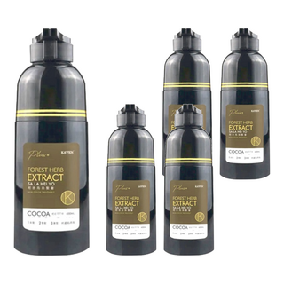 KA'FEN 卡氛 Plus+ 何首烏染髮膏, 快速上色, 染護合一配方, 琥珀可可棕, 5件