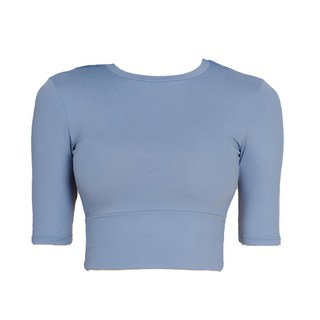 S-SportPlus+ 韓版五分緊身衣 - S碼 舒適修身 展現性感曲線, 藍, 1件