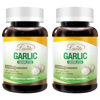 Lovita 愛維他 無味大蒜精素食膠囊 100倍超高濃縮, 60顆, 0.3g, 2罐