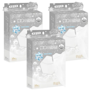 明基健康生活 幸福物語 極凍3D涼感力成人醫療口罩 無暇白, 10個, 3盒