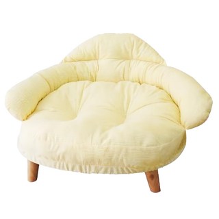 毛皇上 寵物用品 寵物沙發 寵物沙發椅 貓床狗床 寵物睡窩 寵物保暖窩可拆設計 貓窩狗窩, 檸檬黃, 1入