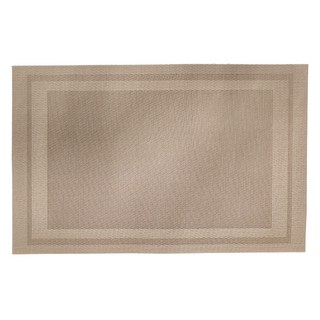 PUSH 普旭 餐具用品 隔熱80度防滑餐墊 Set 3件 70%PVC+30%滌綸絲, 米黃色, 45 x 30cm, 1組