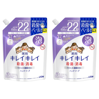 LION 獅王 泡沫洗手慕斯 補充包 花香, 450ml, 2件