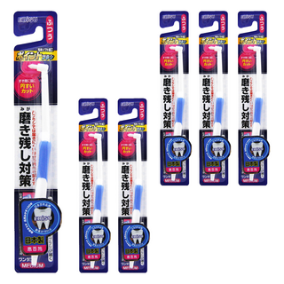 EBiSU 惠百施 殘留物對策單束毛齒間牙刷 B-D4 顏色隨機, 1支, 6支