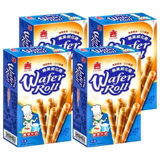 義美 威化捲 香草牛奶, 72g, 4盒