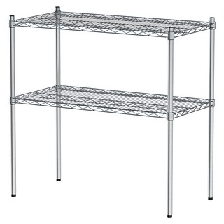 dayneeds 日需百備 荷重型 電鍍 鎖管 二層架 鐵力士架 收納層架 鞋架 展示架 鐵架, 1個