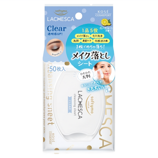 KOSE 高絲 LACHESCA 自由淨肌 零毛孔卸粧棉, 大尺寸加厚, 50入, 1組