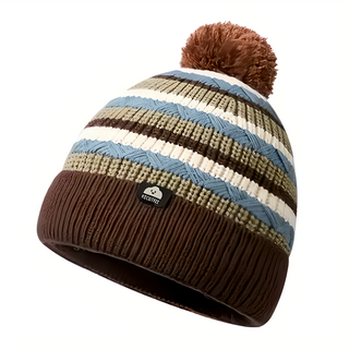 KOCOTREE 石墨烯親子條紋毛帽 兒童款 材質:100%聚酯纖維