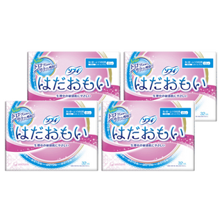 SOFY 蘇菲 日本原裝進口 敏感肌衛生棉 日用量多 無翼型, 21cm, 32片, 4包