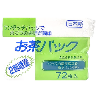 茶包袋 9.5 x 7cm 72個入 - 食品級濾紙,各式茶葉適用, 1包, 白色