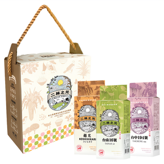 ERLIN FIRST 二林之光 薈萃3入禮盒 (越光 台南16號 台中194號), 1.8kg, 1盒, CNS一等