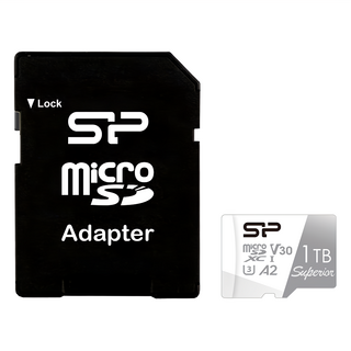 Silicon Power 廣穎電通 Superior 1TB microSD 記憶卡 U3 A2 V30 4K 高速耐用 含轉卡, 1個