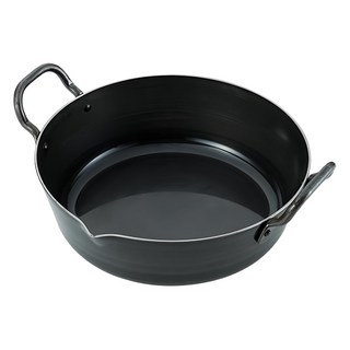 日製 雙耳鍛鐵炸鍋 24cm 導熱均勻 減少油煙, 雙耳, 1個