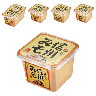 菊鶴 信州風味 味噌 500g 非基因改造黃豆製成, 6盒