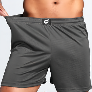 GIAT 吉亞特 加大尺碼盾型排汗鬆緊平口褲 輕盈舒適 親膚柔軟 透氣 台灣製造, 5XL, 深灰