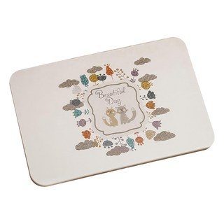 Cotton Field 棉花田傢飾 印花珪藻土超吸水踏墊, 貓咪好朋友, 1個