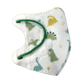 明基健康生活 幸福物語 究極3D兒童醫療口罩, 綠恐龍, 10片, 1包