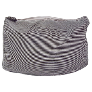 懶骨頭懶人沙發 主體+套子, 牛仔灰 橫條紋